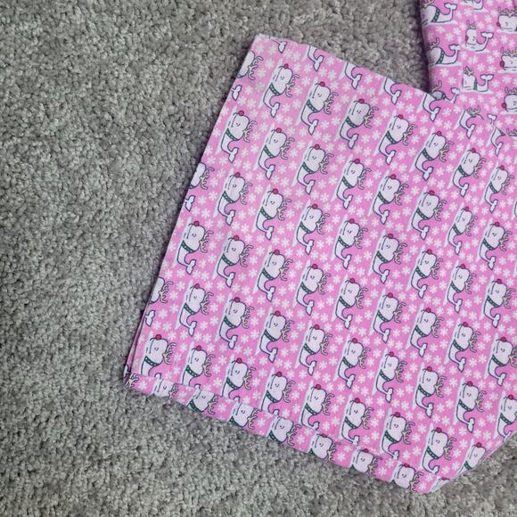 Vineyard Vines Christmas Reindeer Whale Pink Flannel Pajamas Size Small - Picture 2 of 5